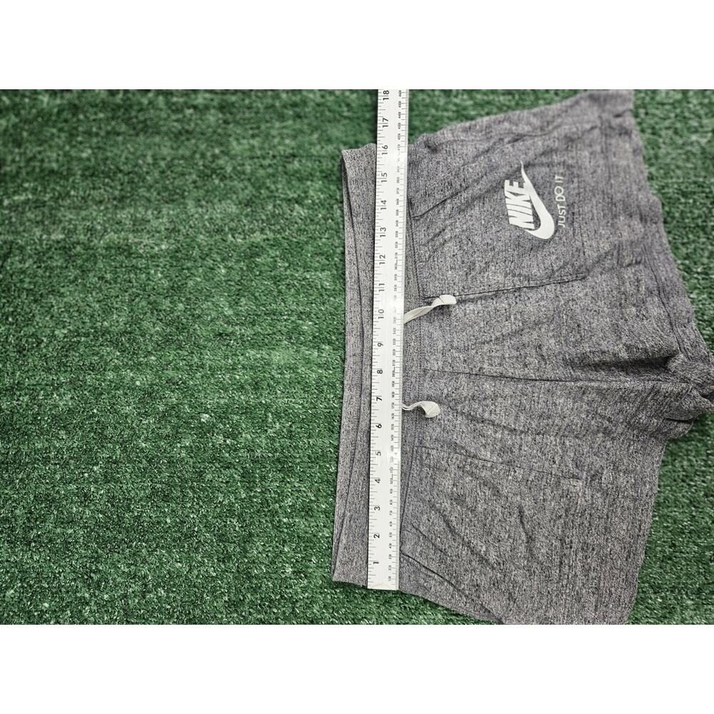 Nike Shorts Womens Large Gray French Terry Sweat Just Do It Lounge Gym Casual - Picture 4 of 6